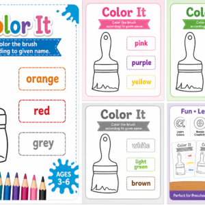 My Favorite Color Activity Worksheets | 12 Pages | Write & Color | Printable PDF for Kids